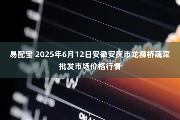 易配宝 2025年6月12日安徽安庆市龙狮桥蔬菜批发市场价格行情